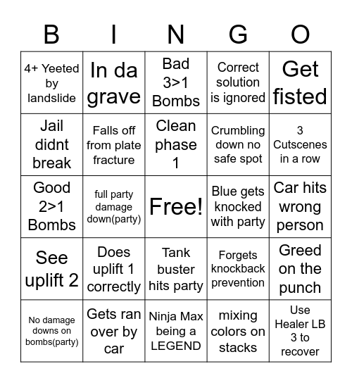 Titan FUN! Bingo Card