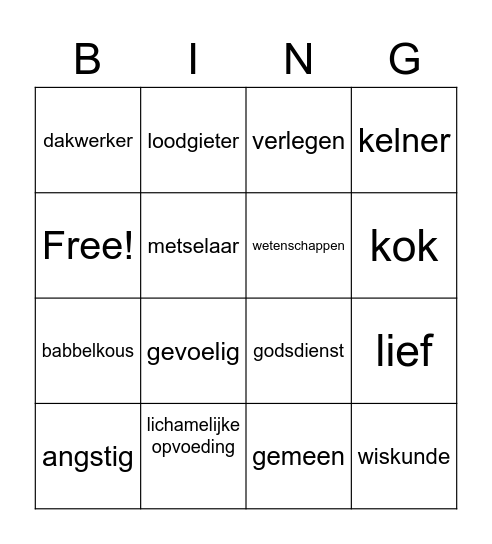 ACNE Bingo Card