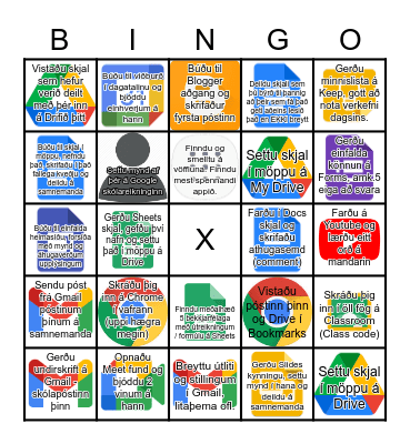 G  O  O  G  L  E Bingo Card