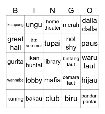 punya alexa Bingo Card