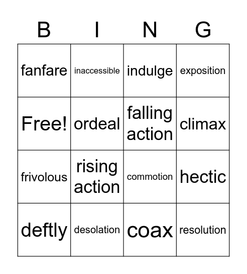 Forged by Fire Voc 2 Bingo Card