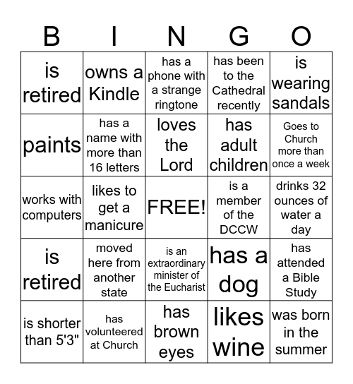 In Celebration of Women Bingo Card