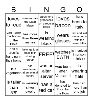 In Celebration of Women Bingo Card