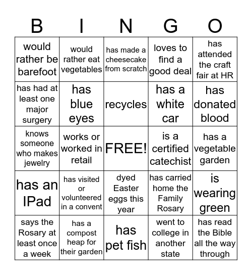 In Celebration of Women Bingo Card