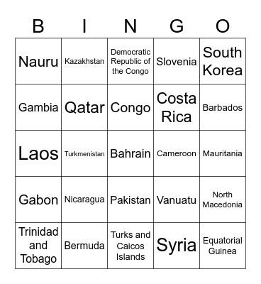 4chan Flag Hunter Bingo Card