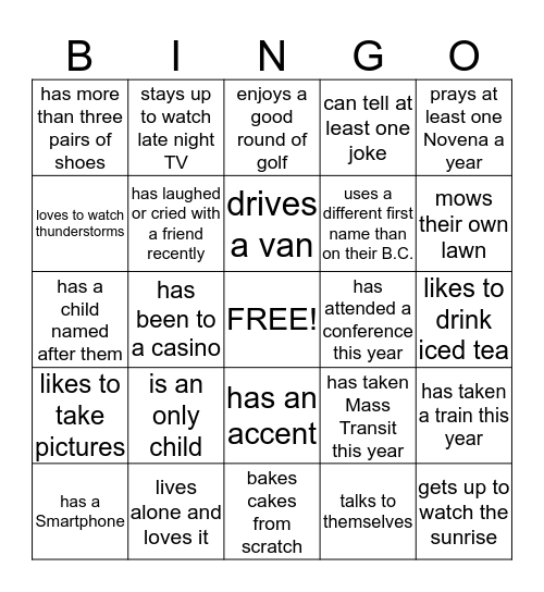 In Celebration of Women Bingo Card