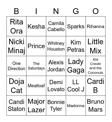 Round One Bingo Card