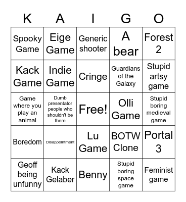 Best Bingo Card