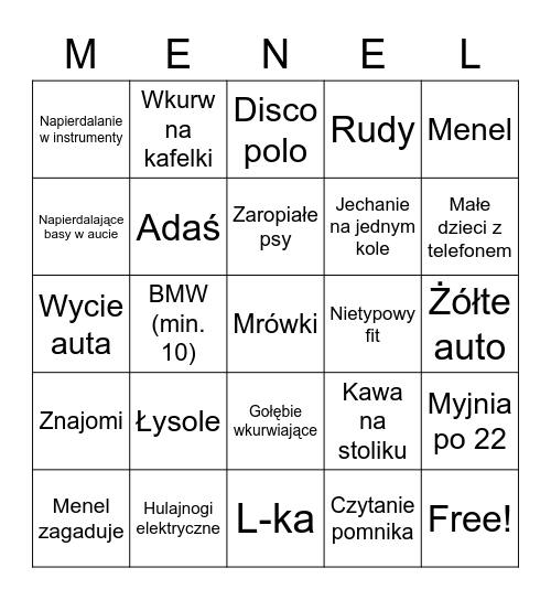 Park Żula Bingo Card