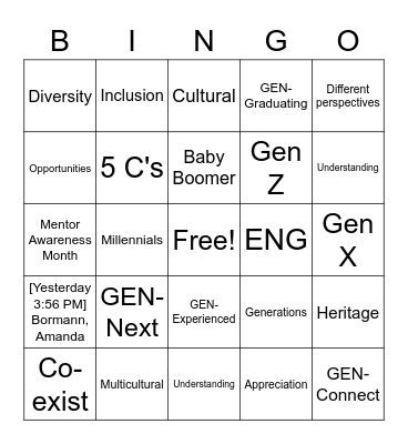 CDI Fair Week Bingo Card