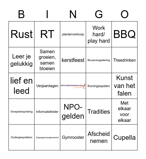 Startvergadering PBS Bingo Card