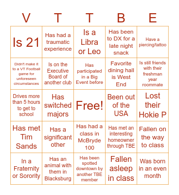 Bachelor Cocktail Party Bingo Card