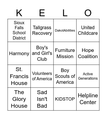 United Way Campaign Bingo Card