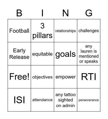 8-26-21 Bingo Card