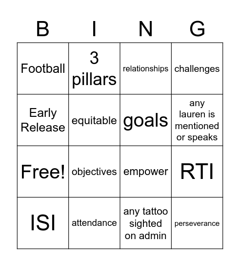 8-26-21 Bingo Card