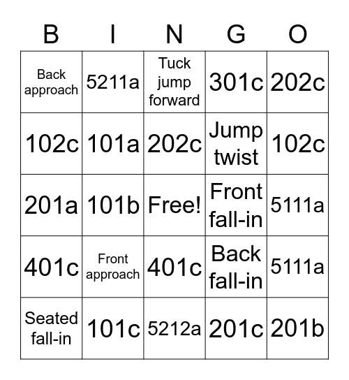 Shayna Bingo Card