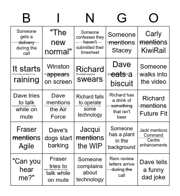 What happens in MSO stays in MSO Bingo Card