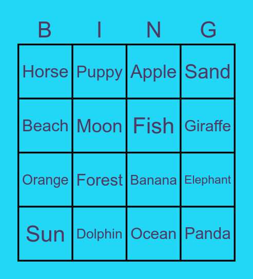 Makeeta's Bingo Card