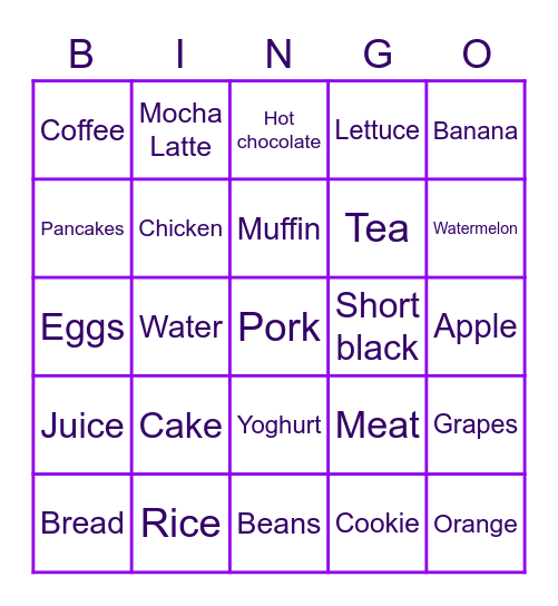 Bingo! Bingo Card