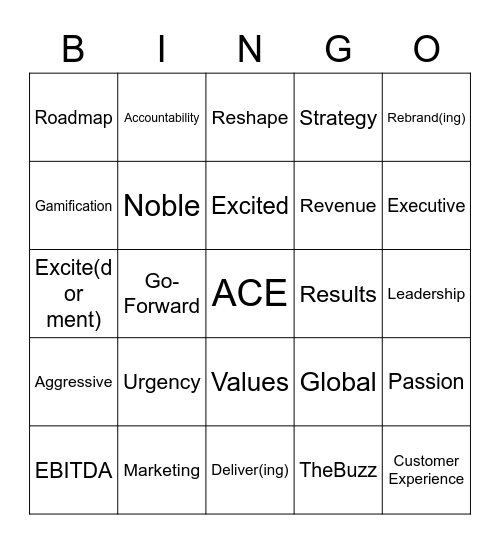 Town Hall Aug 2021 Bingo Card