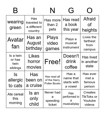ASAP - Flex Friday Bingo Card