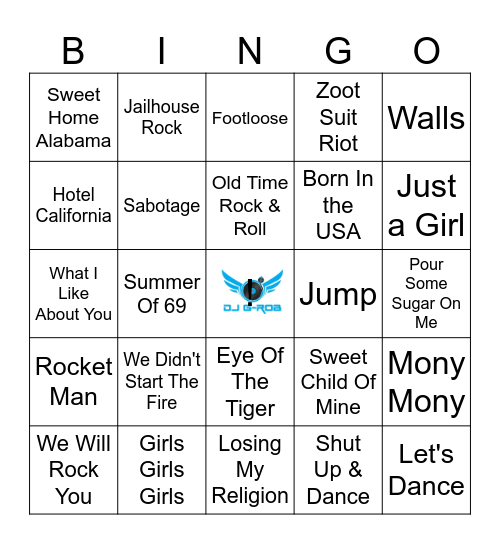 Rock This! Bingo Card