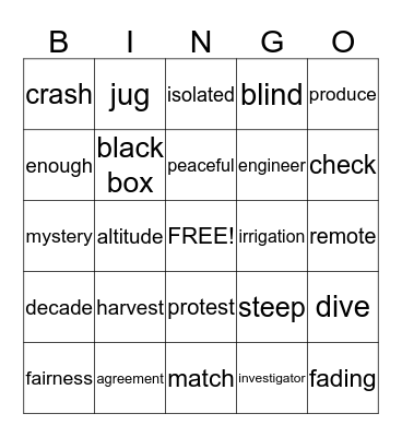 April BINGO Card