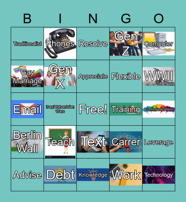 Generations in The Workforce Bingo Card
