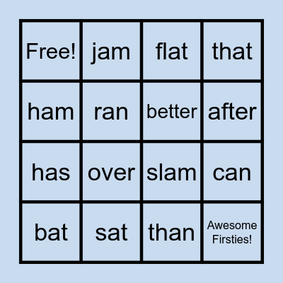 Short a Spelling words and Sight Words Bingo Card