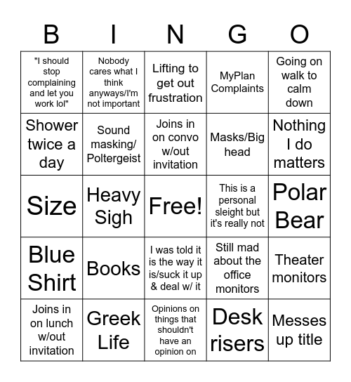 S2 Bingo Card