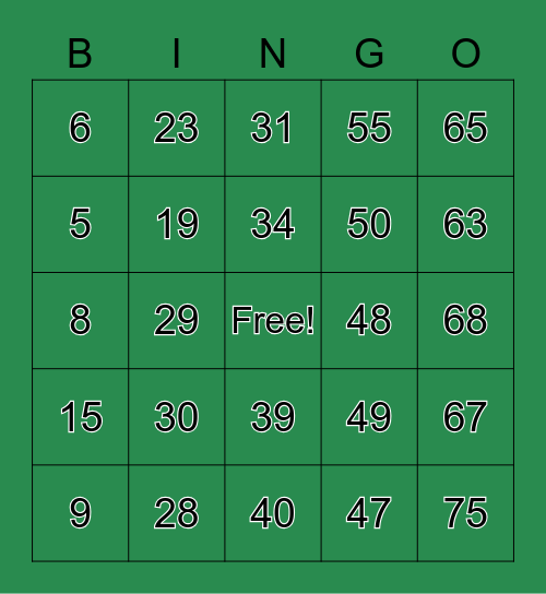 Phoenix BSO Bingo Card