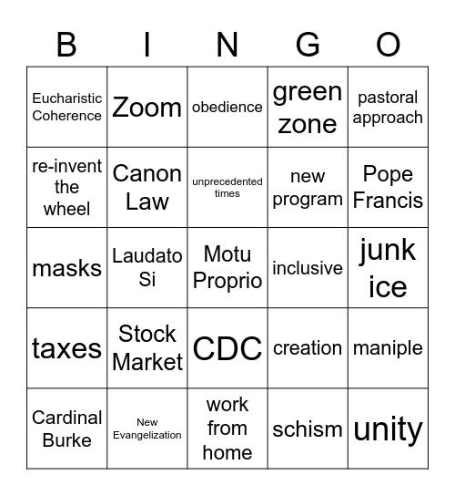 Warsaw Sept '21 Bingo Card