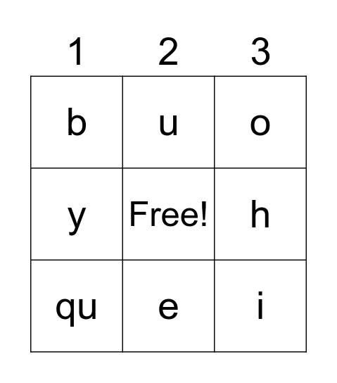 Alphabet Bingo Card
