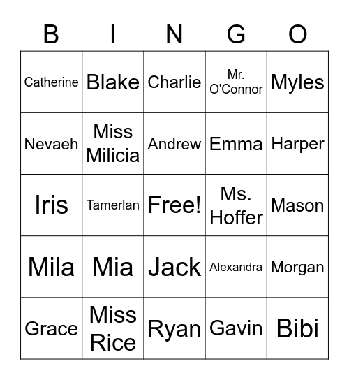 4M 2021-2022 Bingo Card