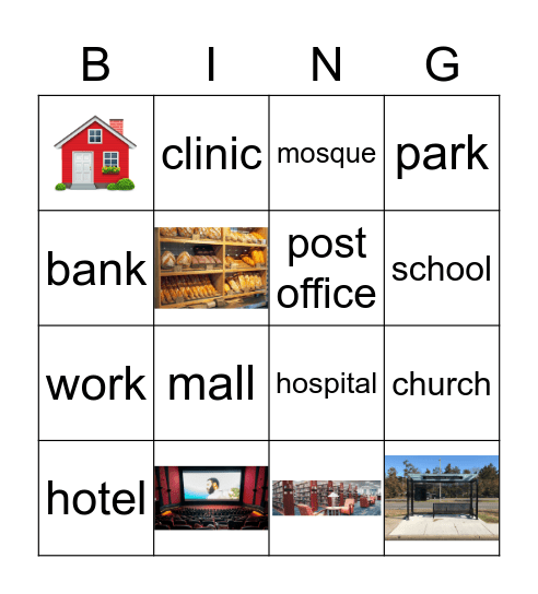 My Neighborhood Bingo Card
