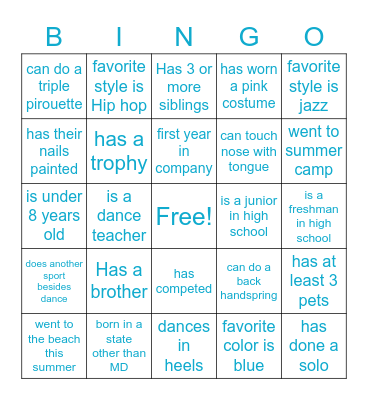 NLDC Bingo Card
