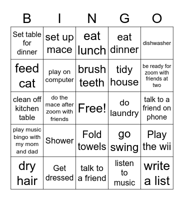 Today's Bingo Card