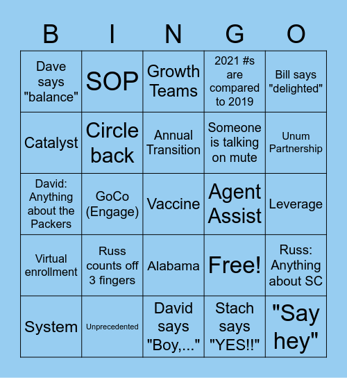 NSLM BINGO Card