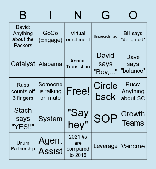 NSLM BINGO Card