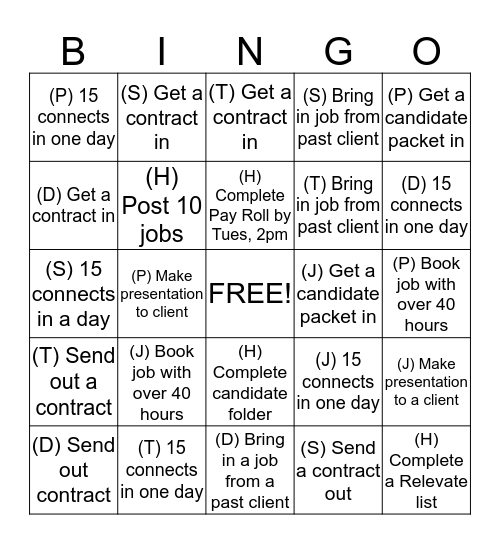 ULTIMATE LT BINGO Card