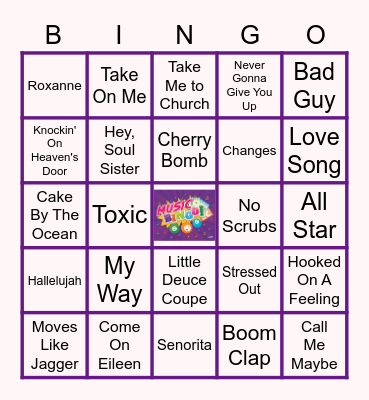 General Musical Bingo! Bingo Card