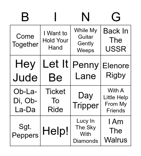 Bingo Card