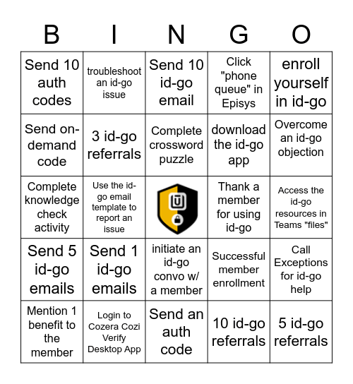 id-go Bingo Card