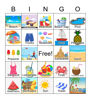 Summer Bingo Card