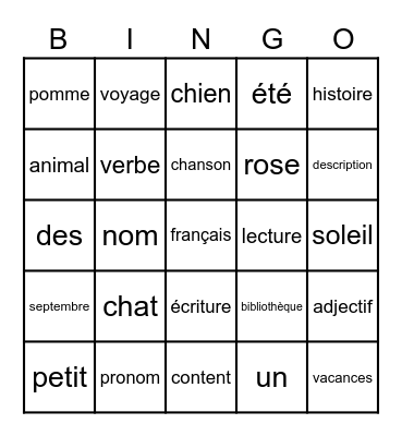 Bingo Card