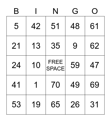 Baby Bingo  Bingo Card