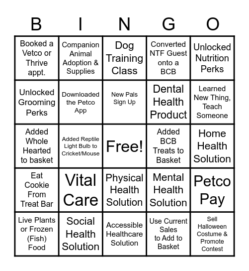 Snacks, Facts, & Cats Bingo Card