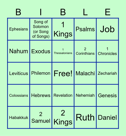 BIBLINGO Bingo Card