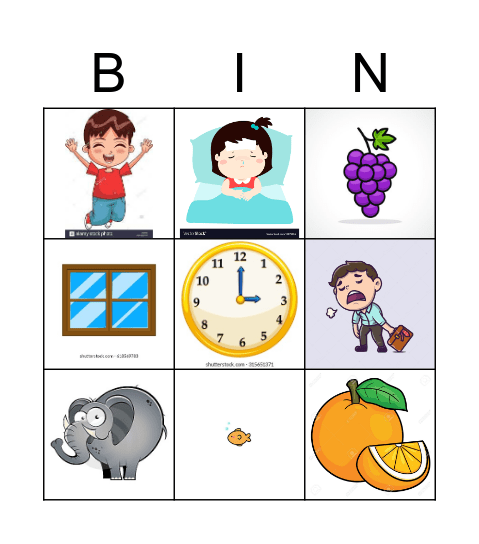 Adjectives Bingo Card