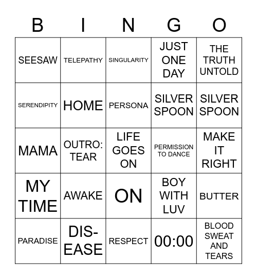 S0PE_L0VER Bingo Card